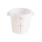 Thumbnail image #1 for Thunder Group PLRFT301PP 1-Quart Round Polypropylene Food Storage Container, White, Container Only Case of 48