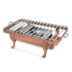 Thumbnail image #1 for Eastern Tabletop Park Avenue 3257GCP Countertop Chafing Grill Stand, Stainless Steel, XYLO Copper Finish, Fits 1 Butane Burner