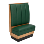 Thumbnail image #1 for ATSMFG ATS AT&S-ASD-LXW48-6CH GR5/COM Single Upholstered Booth, 30" Long x 48" High, 6-Channel Back, Wood Trim