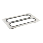 Thumbnail image #1 for TableCraft Products Tri-Ply CW1106CSS Stainless Steel Serveware Template, 21-5/8" x 13-1/2", Two Cut-Outs, Silicone Gaskets