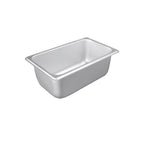 Thumbnail image #1 for CAC China STPQ-S25-4 Stainless Steel Solid Steam Pan, 1/4 Size, 4" Deep, 25 Gauge Case of 48