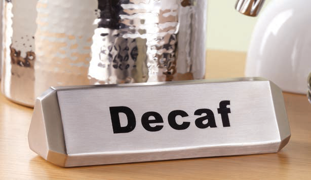 Product image #4 for Stainless Steel Triangular 3-Sided Beverage Sign for Coffee, Decaf, and Hot Water
