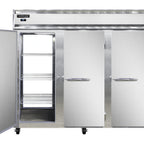 Thumbnail image #1 for Continental Refrigerator 3RENSAPT 3-Section Pass-Thru Reach-In Refrigerator, Solid Doors, Stainless Steel, Self-Contained Refrigeration
