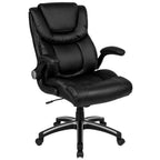 Thumbnail image #1 for Flash Furniture BT-9896H-GG Executive Swivel Office Chair, Adjustable Height, High Back, Padded Arms, Casters