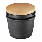 Thumbnail image #1 for JB Prince RB298 Cast Iron Spice Grater with Stainless Steel Blade and Beech Wood Lid, 3-Piece