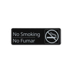 Thumbnail image #1 for CAC China SCS3-NM06 No Smoking Compliance Sign, English/Spanish, 9 x 3 Inches, Heavy-Duty Plastic, Self-Adhesive Case of 144