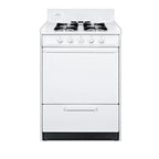 Thumbnail image #1 for Summit Commercial Summit Appliance WLM610P 24-inch LP Gas Range with 2.92 cu. ft. Oven, 4 Open Burners and Backguard