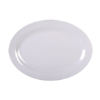 Thumbnail image #1 for Thunder Group Imperial White 2008TW Oval Melamine Platter, 8" x 6" Case of 16 Dozen