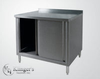 Klinger's Trading BCB2436-W/SHELF Cabinet Table with Sliding Doors and Shelf, 24