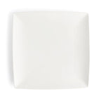 Thumbnail image #2 for Browne USA Foodservice Foundation 5630191 Square Coupe Plate, 10-1/4", White Vitrified High-Alumina Porcelain 1 Dozen