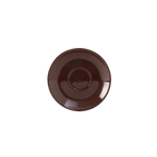 Thumbnail image #1 for Tuxton China DuraTux®© DME-0451 Cappuccino Saucer, Ceramic, Round, 4-5/8" Diameter, Mahogany Case of 2 Dozen