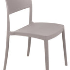 Thumbnail image #1 for Tramontina USA, Inc. 92094-210 Resin Patio Chair, Taupe, Solid Plastic Back and Seat, UV-Resistant Case of 4