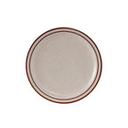 Thumbnail image #1 for Tuxton China Bahamas TBS-005 Ceramic Plate, 5-1/2" Round, Narrow Rim, American White/Eggshell with Brown Speckle Case of 3 Dozen