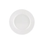 Thumbnail image #1 for CAC China Maxwell MLRN-7 Round White Melamine Plate, 7-1/8" Diameter, Rolled Edge Case of 3 Dozen