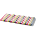 Thumbnail image #1 for Hollowick/Steelite Select Wax BDAS-144PKS Birthday Candle, Spiral Stripe, Assorted Colors, 2-1/4"H x 1/4" Dia.