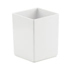 Thumbnail image #1 for Cal-Mil Cater Choice 1391-15M Square Melamine Salad Bar Crock, White, 5" x 5" x 6" Case of 2