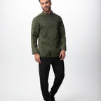 Thumbnail image #1 for Chef Works CBN01-OLI-3XL Double-Breasted Long-Sleeve Chef Coat, Olive, 3XL, Thermometer Pocket