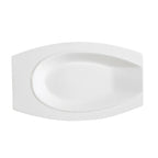 Thumbnail image #1 for CAC China Accessories HSD-8 Porcelain Horseshoe Platter, 8" x 5", Bone White Case of 2 Dozen
