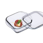 Thumbnail image #1 for Kadra Kitchenware Simax SX-7806/7816 Square Glass Casserole Dish with Glass Lid, 0.35 qt, 6" Case of 12