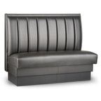 Thumbnail image #1 for JustChair Manufacturing JBS-UCH-48-GR3 Single Custom Booth, 48"H, Upholstered Vertical-Channel Back with Lumbar Support and Upholstered Seat