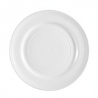 Thumbnail image #1 for CAC China Tango TGO-7 7-1/2" Round Porcelain Plate, Embossed Rim, Bone White Case of 3 Dozen