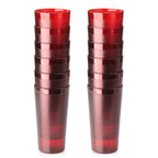 Thumbnail image #2 for New Star Foodservice Inc. 46489 20 oz Red Pebbled Stackable SAN Plastic Tumbler Case of 6 Dozen