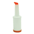 Thumbnail image #1 for Thunder Group PLSNP01O Plastic Storer and Pour Bottle, 1 Quart, Orange, Color-Coordinated Spout and Cap Case of 12
