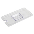 Thumbnail image #1 for Alegacy Foodservice Products PCC22132NC 1/3 Size Clear Polycarbonate Food Pan Cover, Notched Case of 12