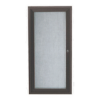Thumbnail image #1 for AARCO Products ODCC2412RBA Enclosed Bulletin Board, 12"W x 24"H, Vinyl Surface, Aluminum Frame, Lockable Swing Door, Indoor/Outdoor