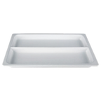 Thumbnail image #1 for G.E.T. Bugambilia IH1S2/4FT Full-Size Cast Aluminum Food Pan, 4.2 Qt., 1-3/5" Deep, Resin-Coated, Vertical Divider, Forest Green
