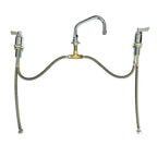 Thumbnail image #1 for Fisher 16860 Lavatory Faucet, Widespread Deck Mount, 6" Swing Spout, Ceramic Valves, Lever Handles
