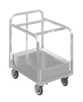Product image #5 for Channel Manufacturing BPT-2TP Aluminum Bun Pan / Dough Box Dolly, 100-Pan Capacity, 5-Inch Swivel Casters