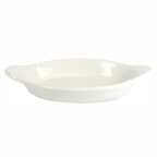 Thumbnail image #1 for International Tableware WRO-15-EW 15 oz Oval Porcelain Rarebit Dish with Handles, 11 x 5-3/4 x 1-5/8 in Case of 3 Dozen