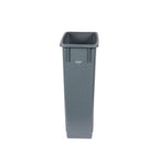 Thumbnail image #1 for CAC China TCSL-23GY 23-Gallon Slim Rectangular Plastic Trash Can, Gray, Without Lid
