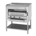 Thumbnail image #1 for Montague Company Legend C36SHBPL Gas Infrared Steakhouse Broiler with 33-Inch Plancha, Adjustable 27-Inch Grid, Stainless Steel Front