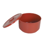 Thumbnail image #1 for Thunder Group Nustone P-222 Rice Container with Lid, 72 oz, 7-1/2 in Diameter, Red Plastic, No Handles Case of 12