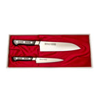 Thumbnail image #1 for Korin Inc HMI-UX2 2-Piece Forged Swedish Steel Knife Set, 7-Inch Santoku & 4-3/4-Inch Petty, Right-Handed 70/30 Edge