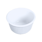 Thumbnail image #1 for Thunder Group ML507W1 White Melamine Fluted Ramekin, 1-1/2 oz, 2-1/2 in Diameter Case of 48 Dozen