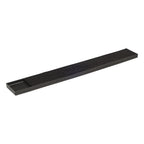 Thumbnail image #1 for Browne USA Foodservice 57486602 Bar Drainer Mat, 24"L x 3"W, Rectangular Rubber, Black, Well at One End