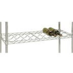 Thumbnail image #1 for 1880 Hospitality Focus Foodservice FFWS1448CH Single-Cradle Wire Wine Shelf, 48"W x 14"D, 12-Bottle Capacity, Chrome Case of 4