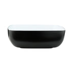 Thumbnail image #2 for G.E.T. Infinity - EGS B267065-BW Square Melamine Bowl, 31 oz, Two-Tone, 6-1/2" x 6-1/2" x 2-1/8" Case of 6