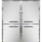 Thumbnail image #2 for Continental Refrigerator Designer Line D2RNHD Two-Section Reach-In Refrigerator, Self-Contained, Half-Height Solid Stainless Steel Doors