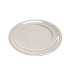 Thumbnail image #1 for CAC China Clinton R-CV16 10-1/2" Round Ceramic Plate with Cove Rim, Bone White 1 Dozen