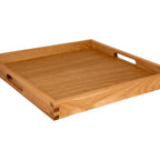 Thumbnail image #1 for Mikasa Hospitality (Lifetime Brands, Inc.) Select Concept BQ013L Square Oak Handled Serving Tray, 15.74" Case of 2