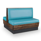 Thumbnail image #1 for JustChair Manufacturing JBD-WCP-36-GR3 Double Wood-Clad Booth, 36"H, 3" Padded Seat, Grade 3 Upholstery