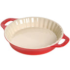 Thumbnail image #1 for Zwilling J.A. Henckels Staub® 1014856 Ceramic Pie Dish, 1.3 qt., 9-3/8" Diameter, Round with Handles, Cherry