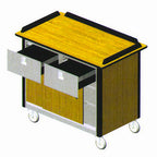 Thumbnail image #1 for Lakeside Manufacturing 690-40 Hydration/Nutrition Cart with Chilled Pans, Storage Compartment, Stainless Steel & Laminate, 44-1/2"W