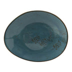 Thumbnail image #1 for Tuxton China Artisan Geode GGE-651 Porcelain Plate, 10" Free-Form Ellipse, Azure 1 Dozen