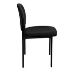 Thumbnail image #2 for Flash Furniture BT-515-1-VINYL-GG Stacking Side Reception Chair, Vinyl Upholstery, Contoured Cushions, Black Frame