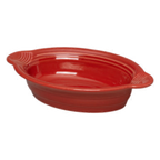 Thumbnail image #1 for Steelite Homer, Fiesta Scarlet HL587326 Oval China Baker, 13 oz, Scarlet, 9 in, with Handles